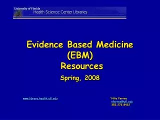 Evidence Based Medicine (EBM) Resources