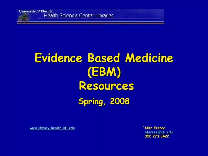 evidence based medicine ebm resources