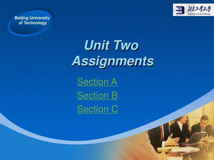 unit two assignments