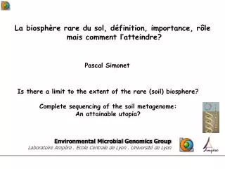 Environmental Microbial Genomics Group