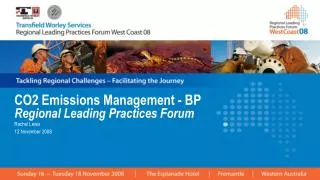 CO2 Emissions Management - BP Regional Leading Practices Forum