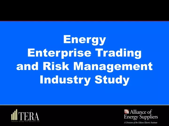 energy enterprise trading and risk management industry study