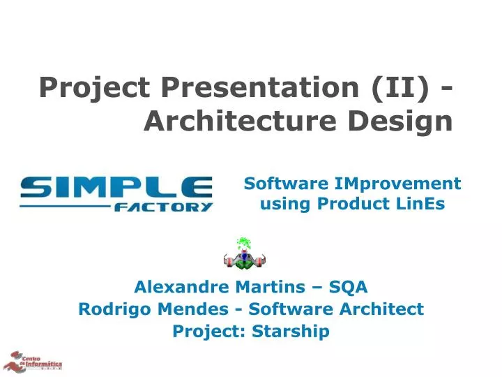 project presentation ii architecture design