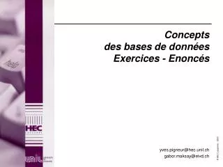 concepts des bases de donn es exercices enonc s
