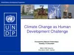 Climate Change as Human Development Challenge - slide 1