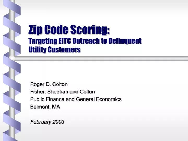 zip code scoring targeting eitc outreach to delinquent utility customers