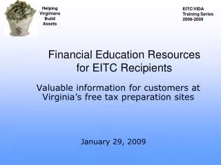 Financial Education Resources for EITC Recipients