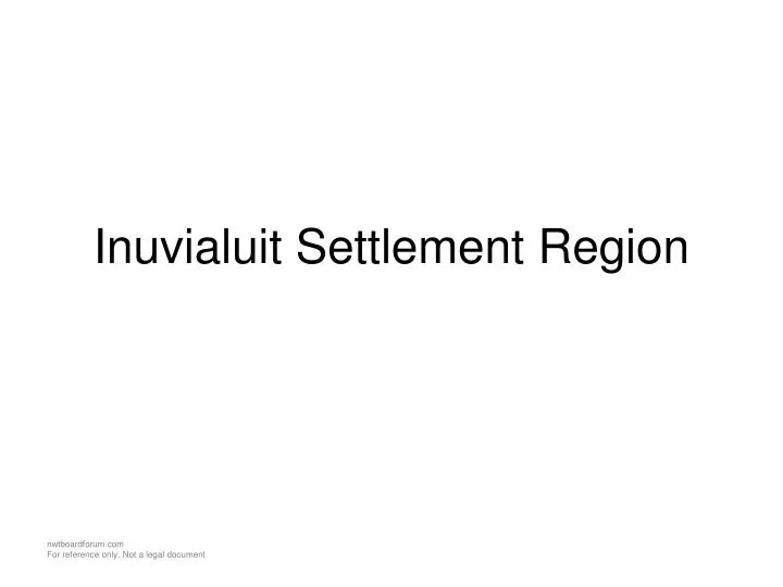 inuvialuit settlement region