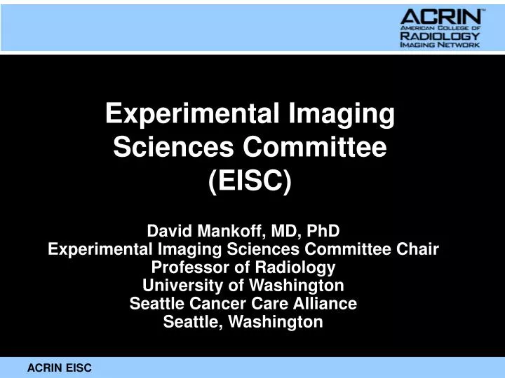 experimental imaging sciences committee eisc