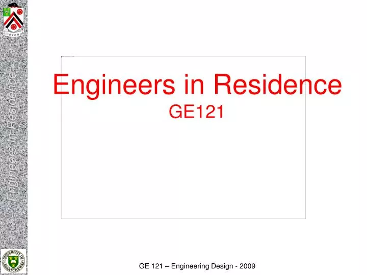 engineers in residence ge121