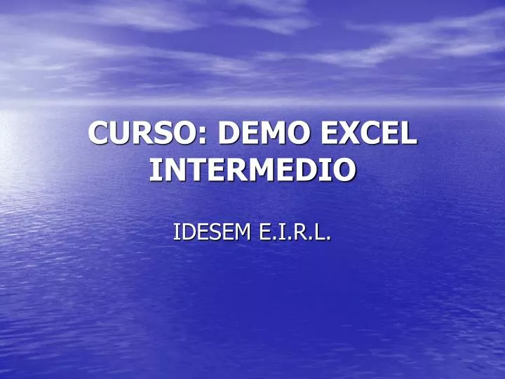 curso demo excel intermedio