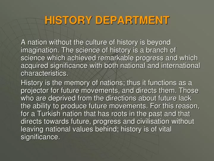 history department