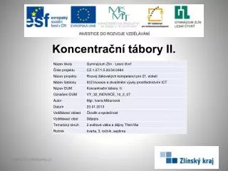koncentra n t bory ii