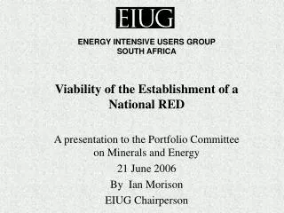 Viability of the Establishment of a National RED