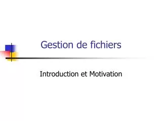 gestion de fichiers