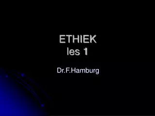 ethiek les 1