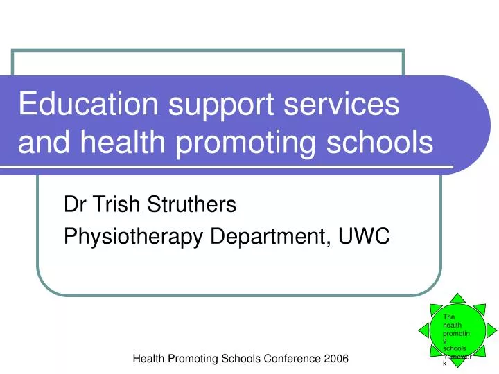 education support services and health promoting schools