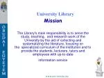University Library - slide 1