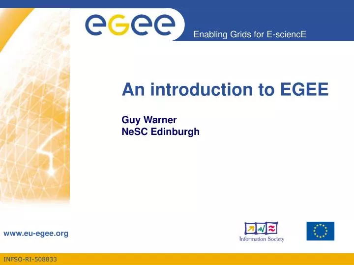 an introduction to egee guy warner nesc edinburgh