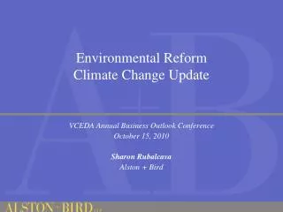 Environmental Reform Climate Change Update