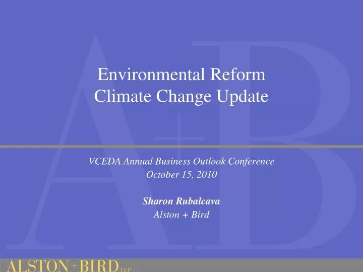 environmental reform climate change update