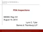 FDA Inspections - slide 1