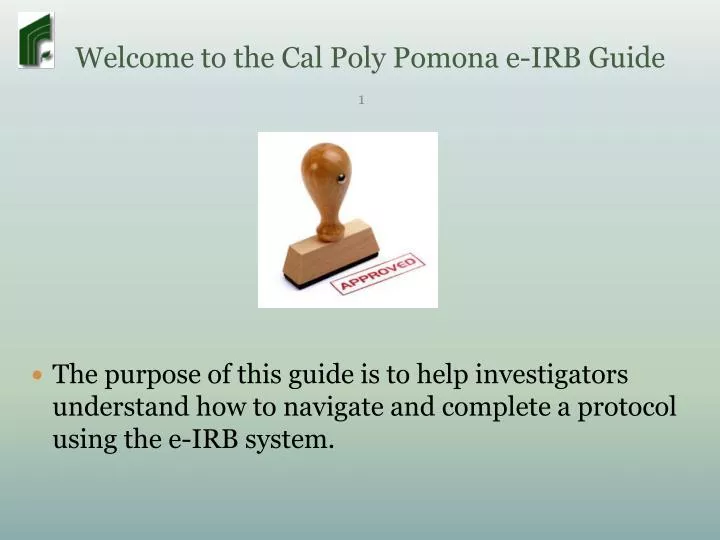 welcome to the cal poly pomona e irb guide