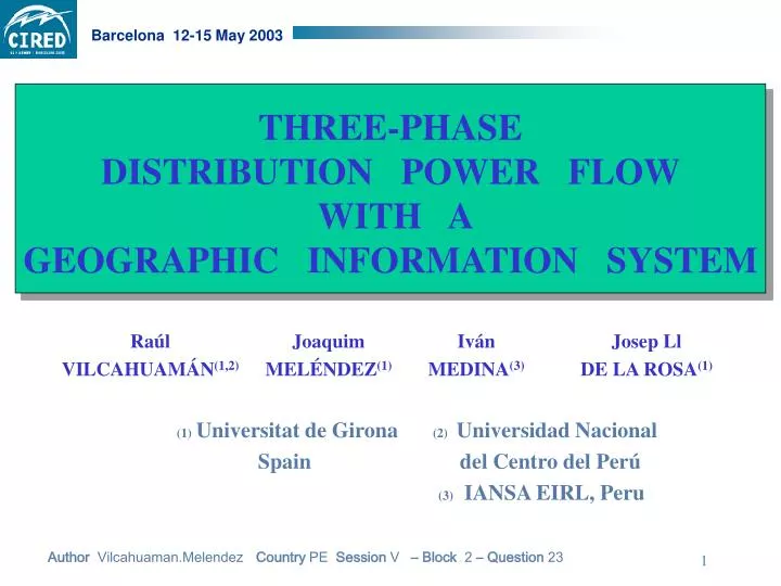 three phase distribution power flow with a geographic information system