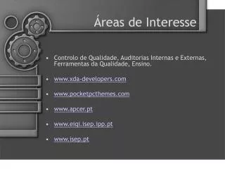 reas de interesse