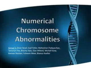 Numerical Chromosome Abnormalities