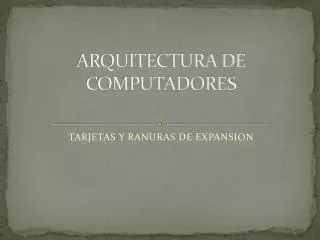 arquitectura de computadores