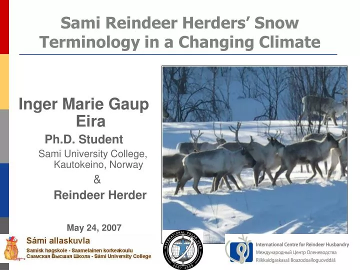 sami reindeer herders snow terminology in a changing climate