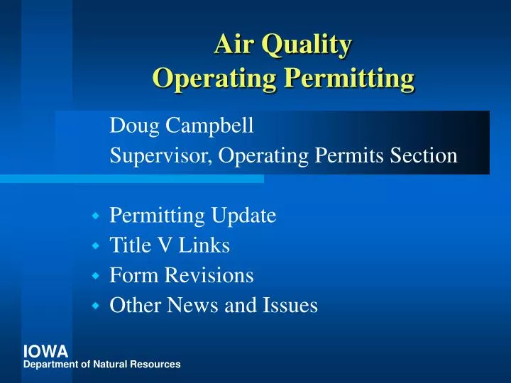 air quality operating permitting