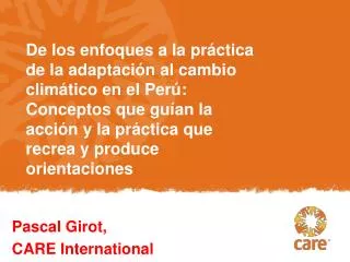 pascal girot care international