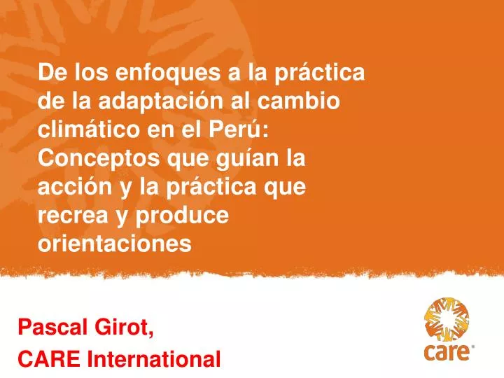 pascal girot care international