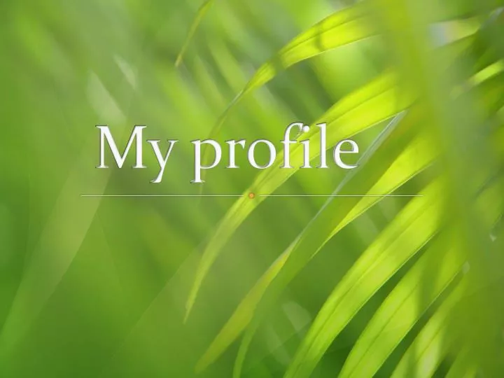 my profile