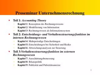 proseminar unternehmensrechnung