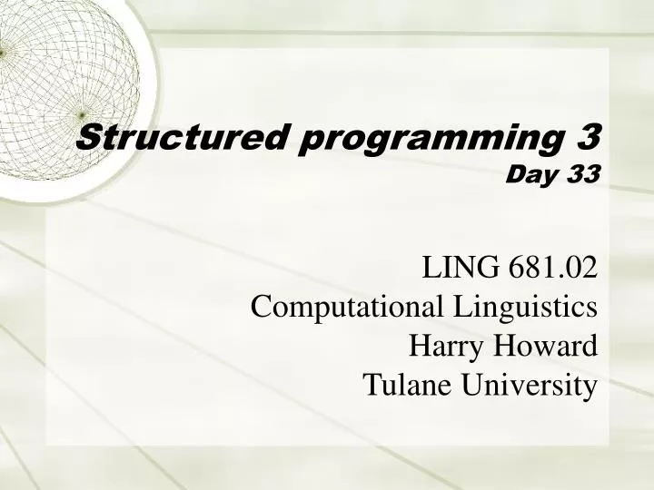 structured programming 3 day 33