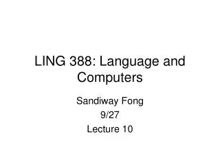 ling 388 language and computers