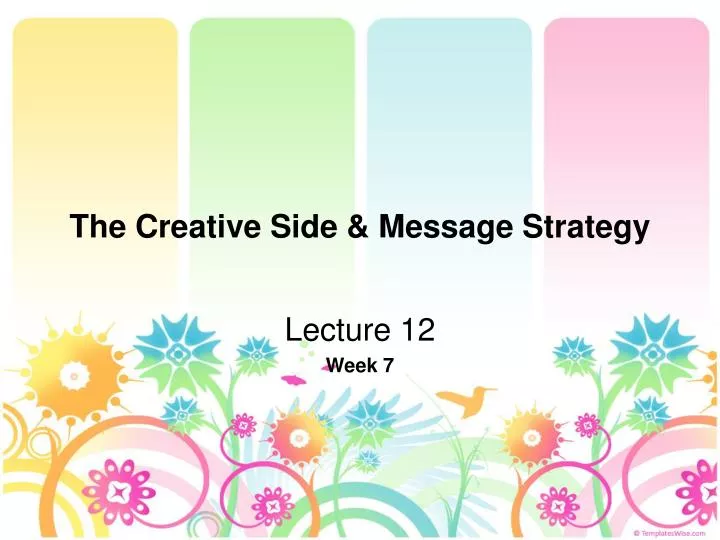 the creative side message strategy