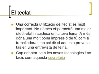 el teclat