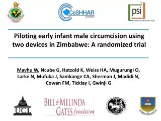 Piloting early infant male circumcision using two devices in Zimbabwe: A randomized trial