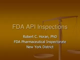 FDA API Inspections