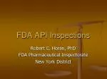 FDA API Inspections - slide 1