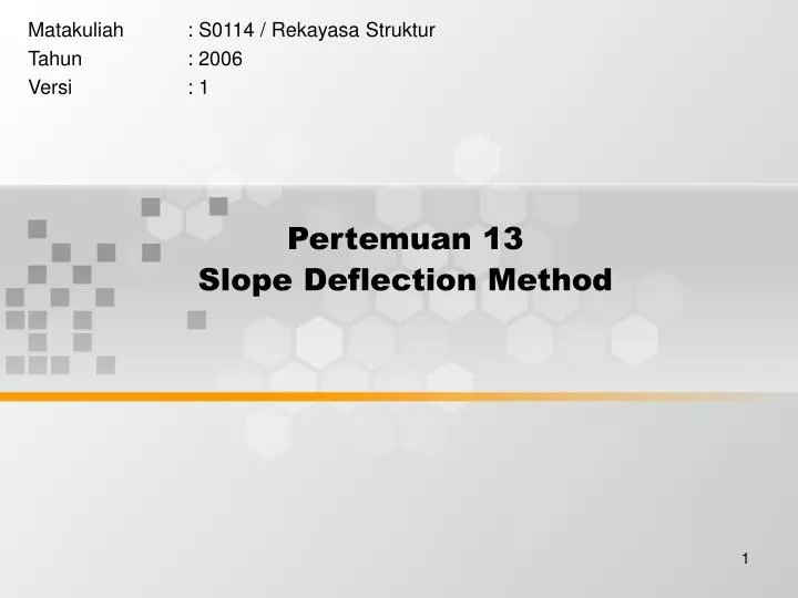 pertemuan 13 slope deflection method
