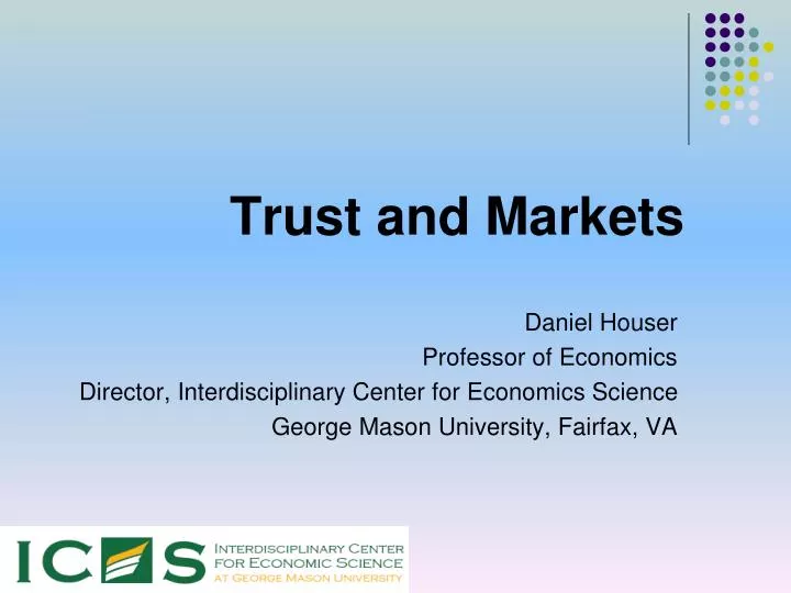 trust and markets
