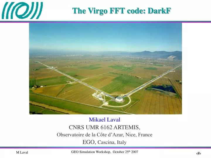 the virgo fft code darkf