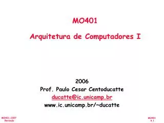 mo401 arquitetura de computadores i