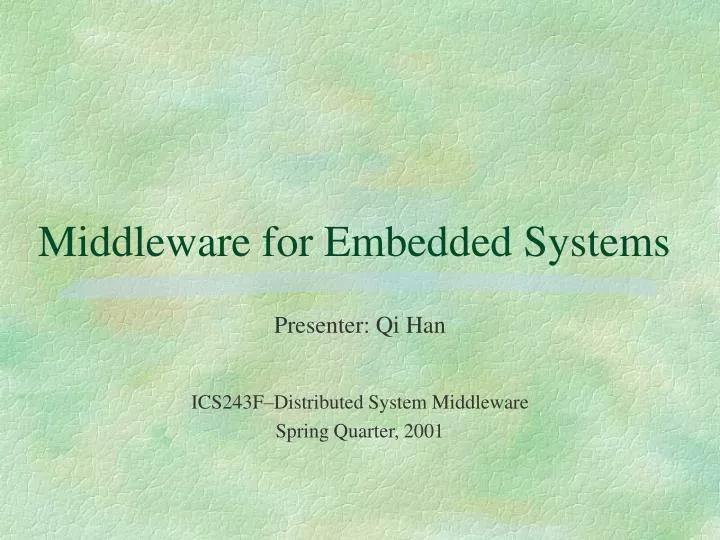 middleware for embedded systems