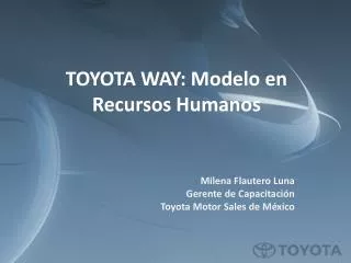 toyota way modelo en recursos humanos
